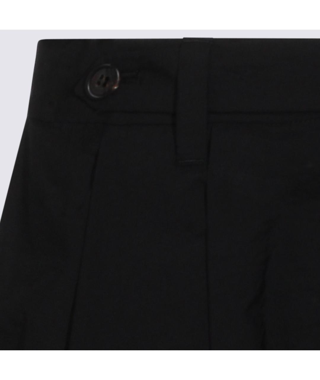BRUNELLO CUCINELLI Черная хлопковая юбка миди, фото 3