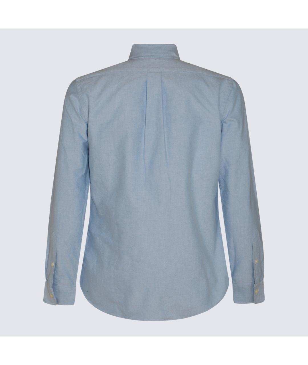 POLO RALPH LAUREN Голубая хлопковая кэжуал рубашка, фото 2