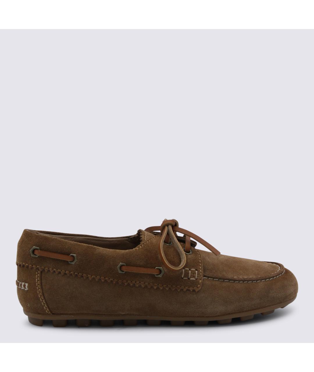 HOGAN Коричневые замшевые ботинки, фото 5