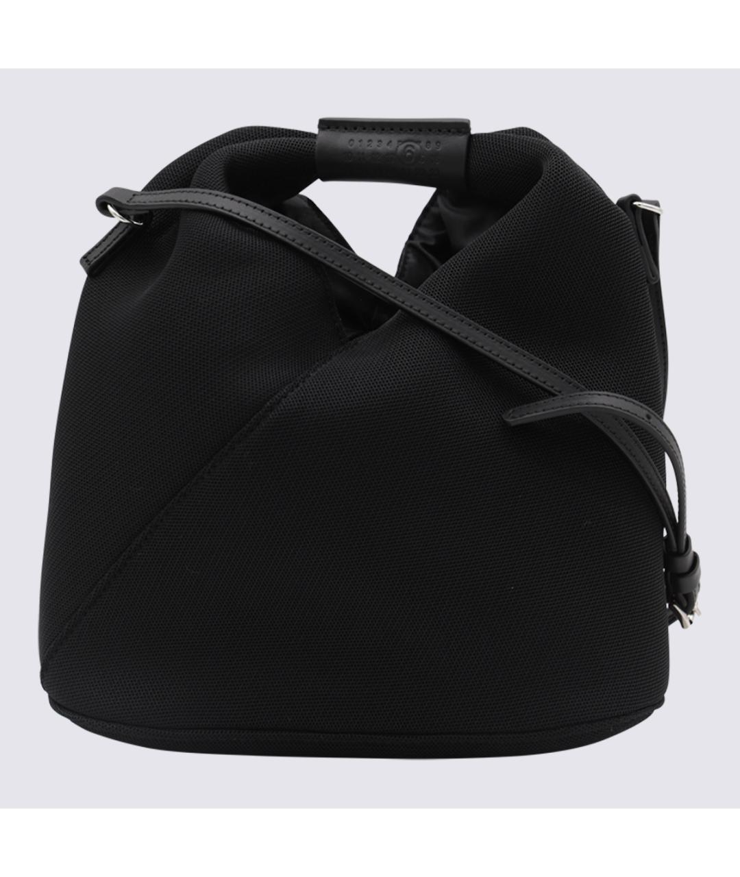 MM6 MAISON MARGIELA Черная кожаная сумка тоут, фото 3