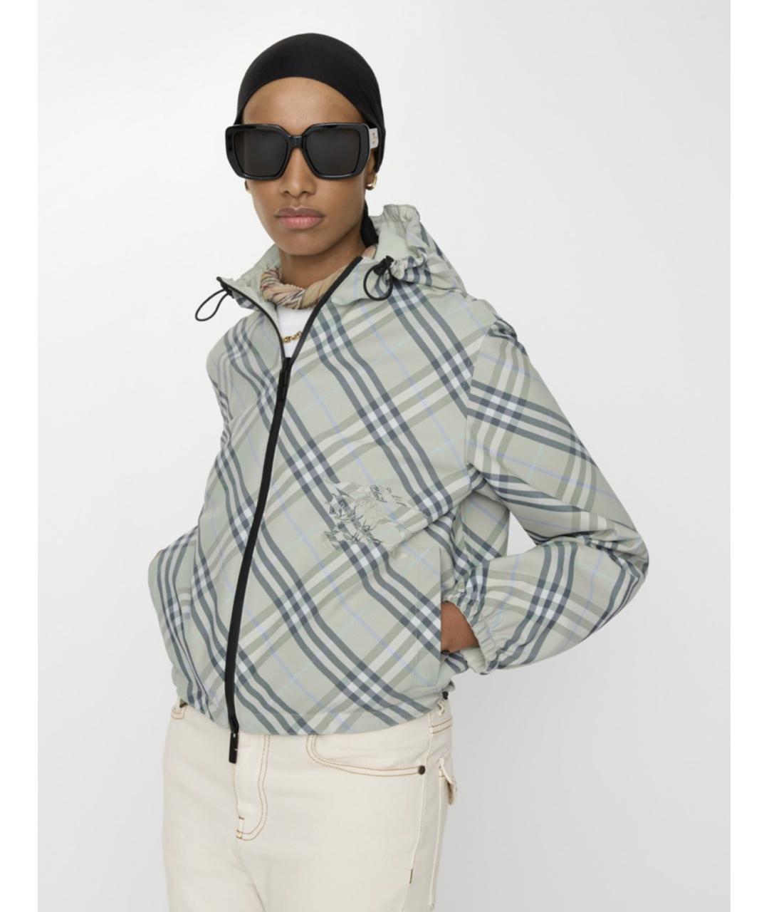 BURBERRY Зеленая полиэстеровая куртка, фото 3