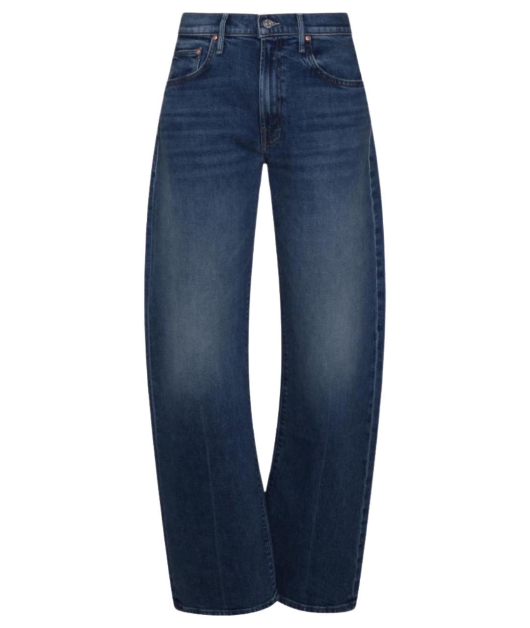 MOTHER Синие хлопковые прямые джинсы, фото 1