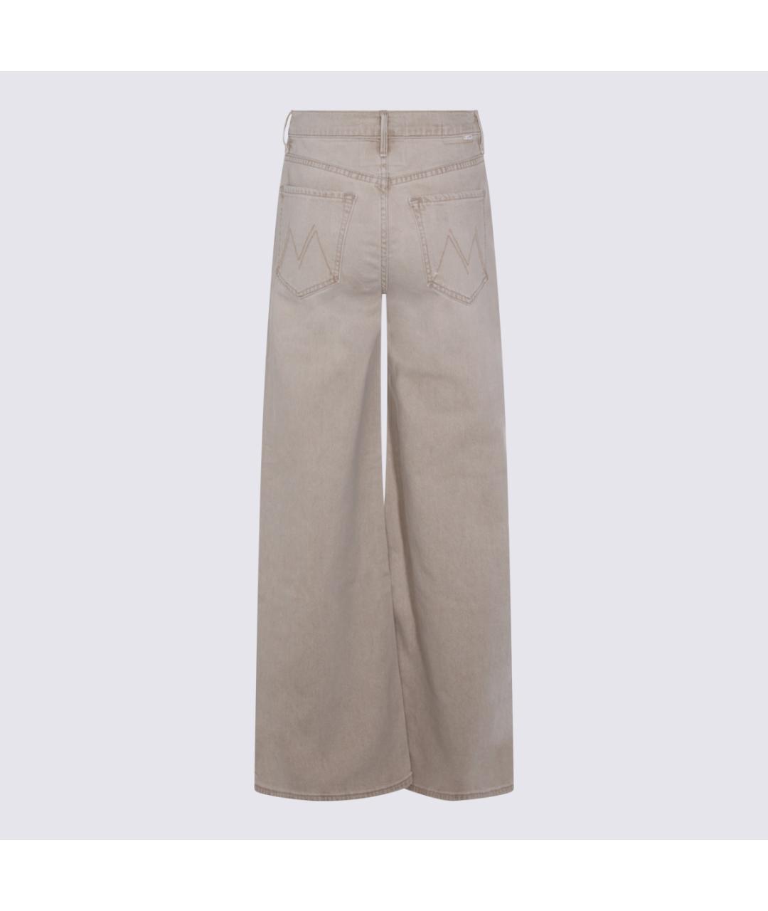 MOTHER Бежевые хлопковые прямые джинсы, фото 2
