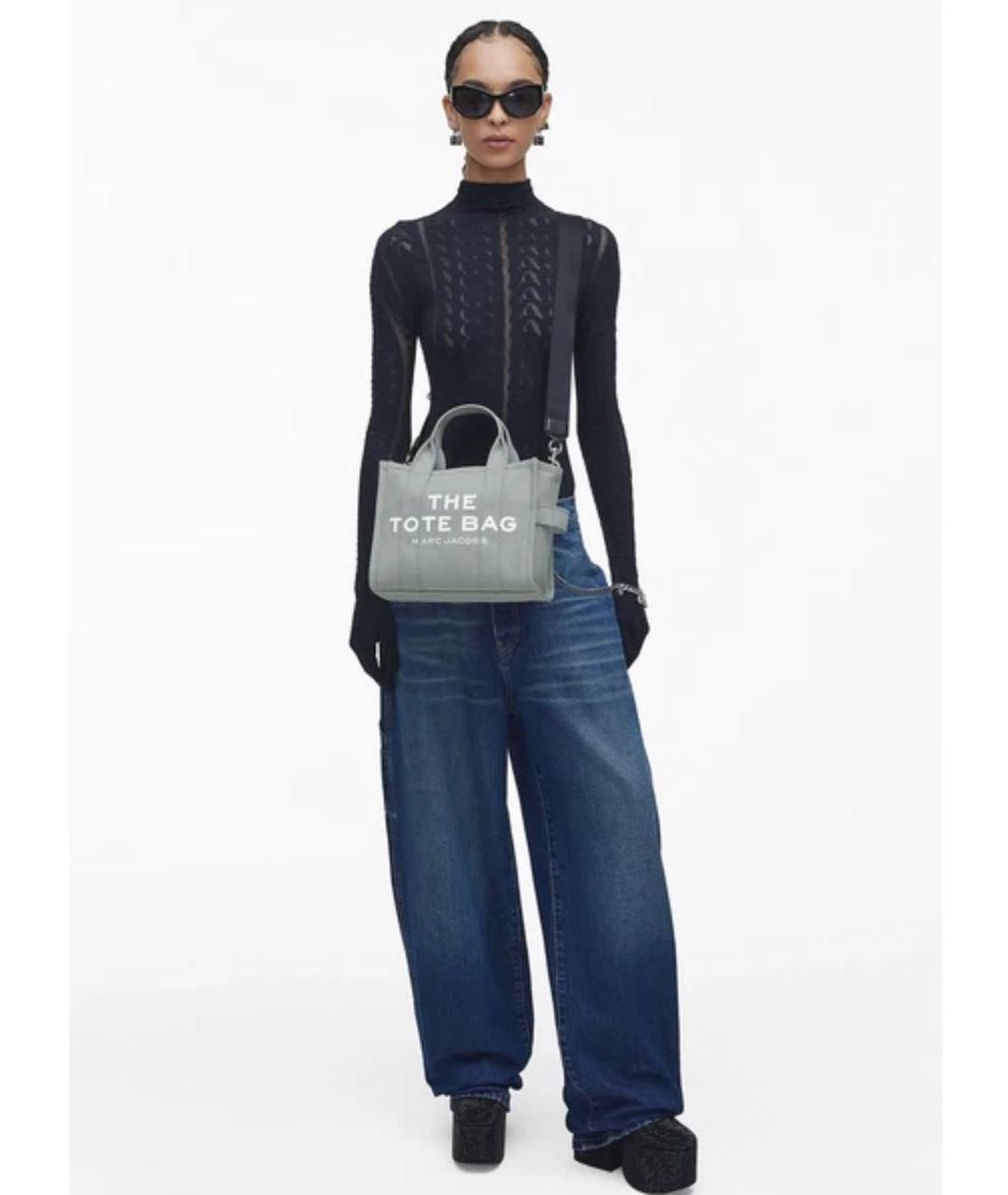 MARC JACOBS Серая тканевая сумка тоут, фото 5