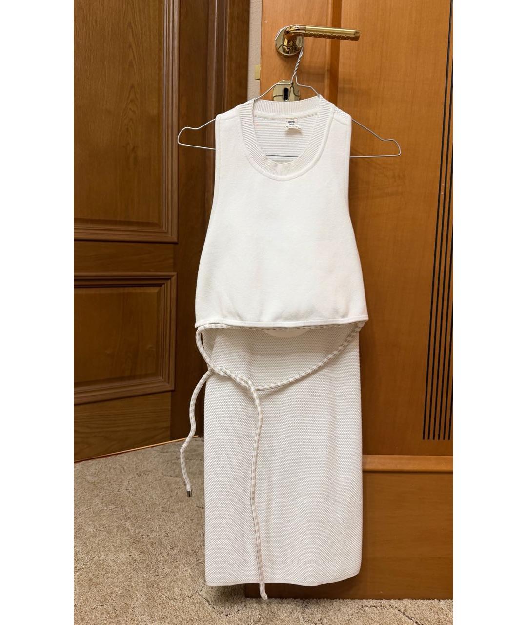 HERMES Белое хлопковое повседневное платье, фото 3