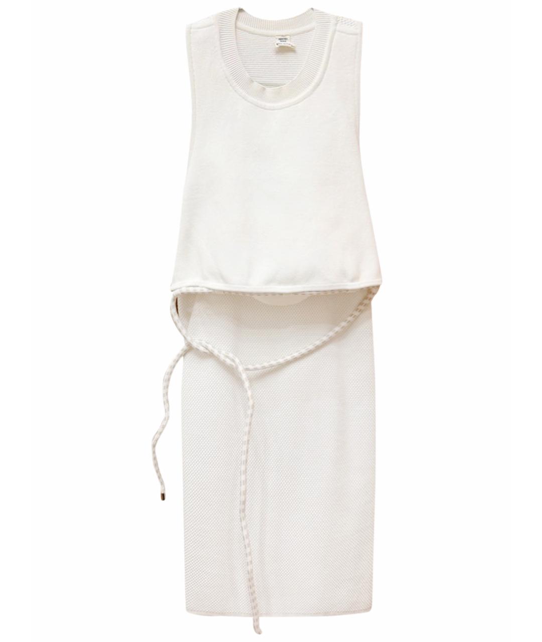 HERMES Белое хлопковое повседневное платье, фото 1