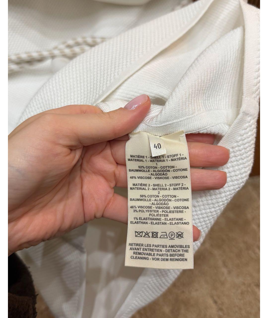 HERMES Белое хлопковое повседневное платье, фото 6