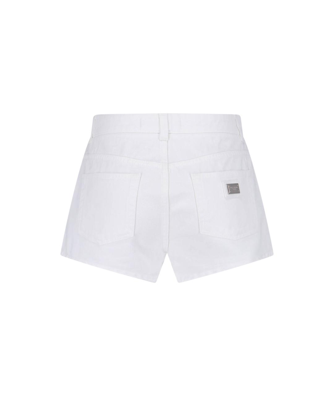DOLCE&GABBANA Белые хлопковые шорты, фото 2