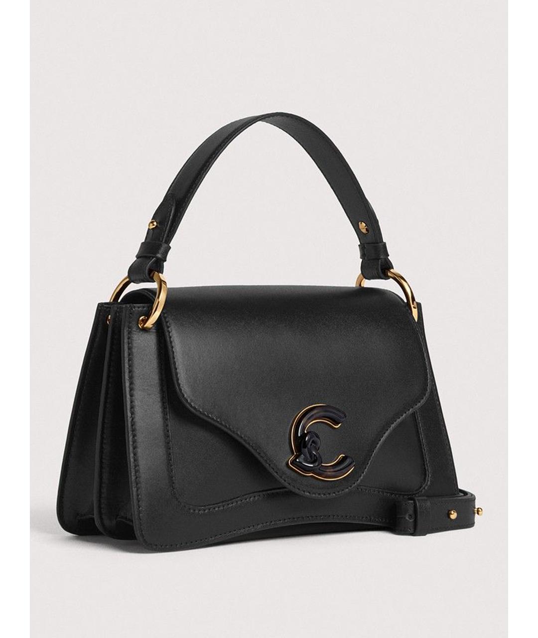 COCCINELLE Черная кожаная сумка с короткими ручками, фото 2