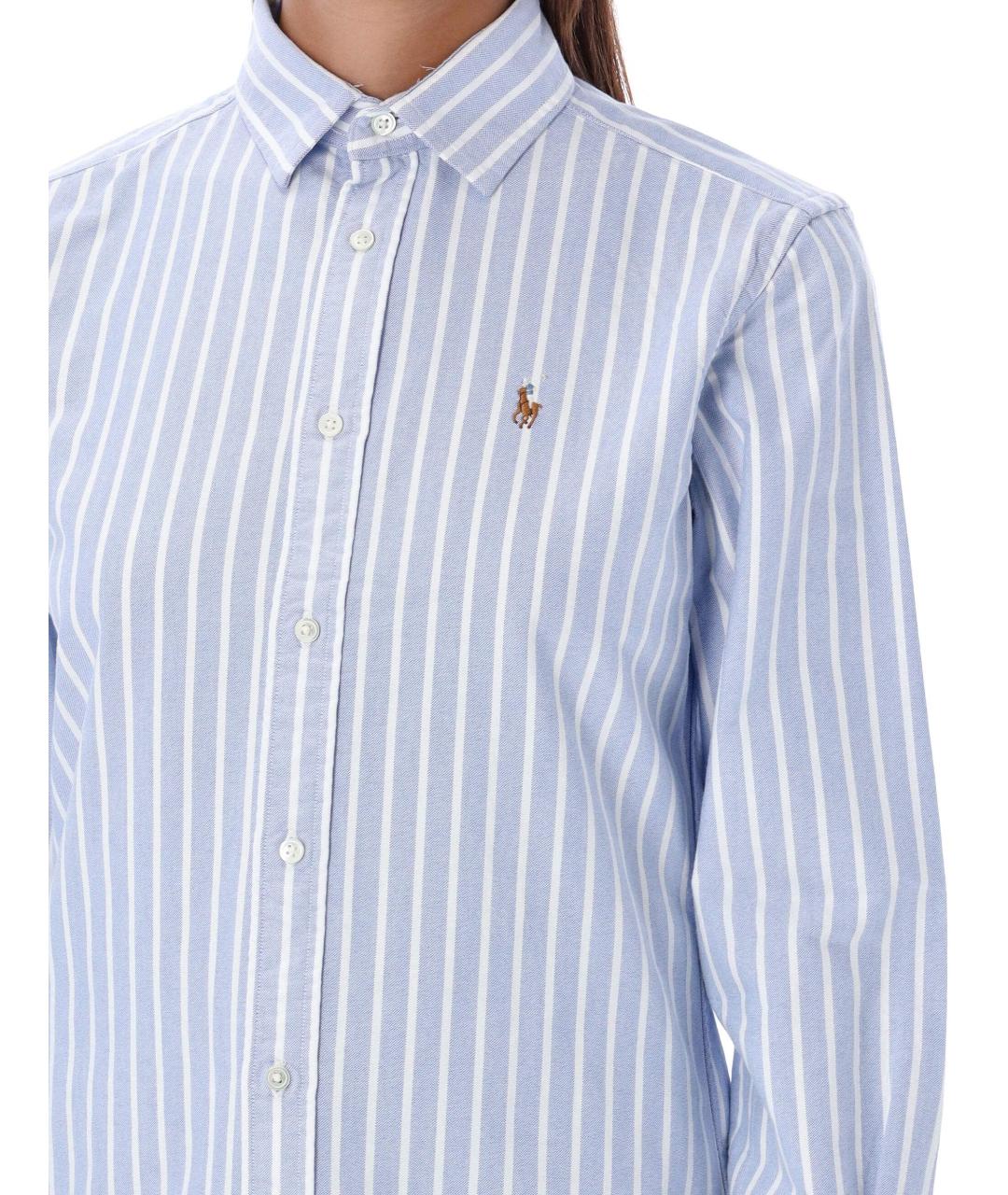 POLO RALPH LAUREN Голубая хлопковая рубашка, фото 3