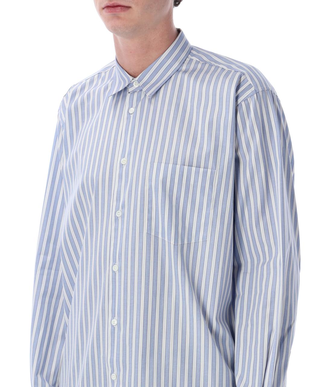 COMME DES GARÇONS Голубая хлопковая кэжуал рубашка, фото 4