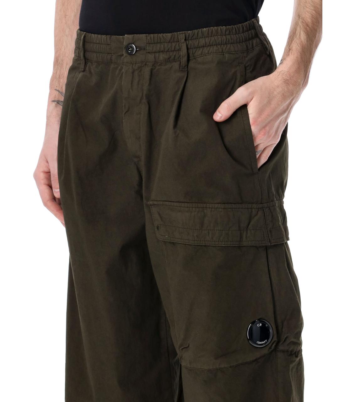 CP COMPANY Зеленые хлопковые повседневные брюки, фото 3