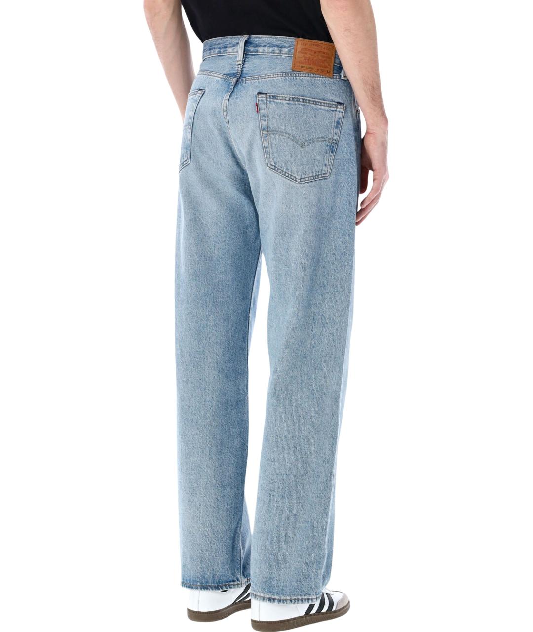 LEVI'S Голубые хлопковые прямые джинсы, фото 3