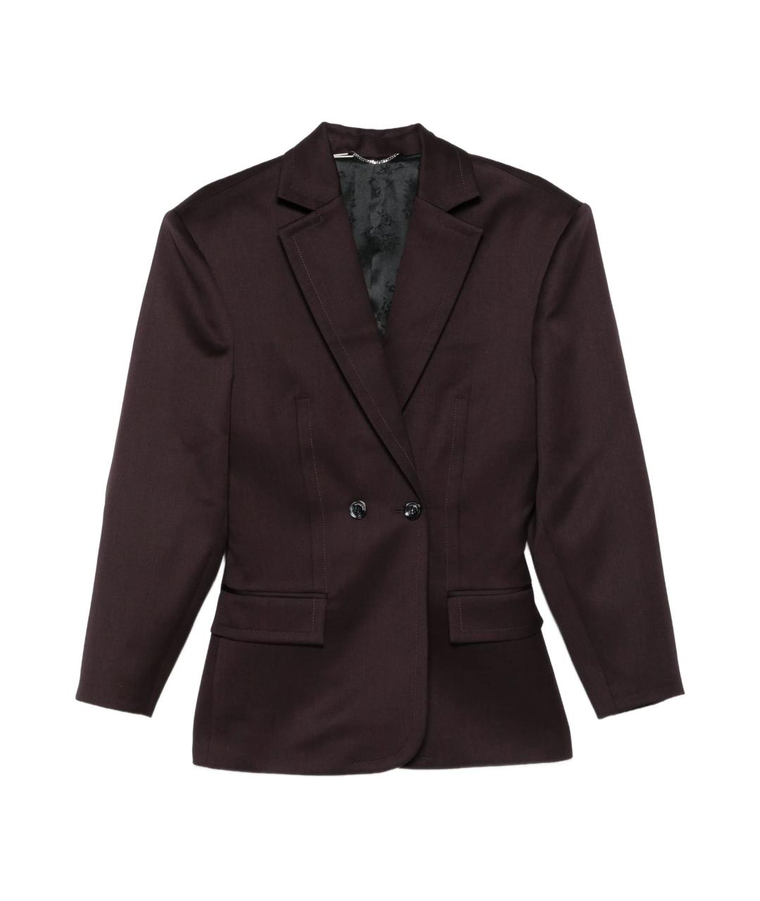 MAGDA BUTRYM Бордовый шерстяной жакет/пиджак, фото 1