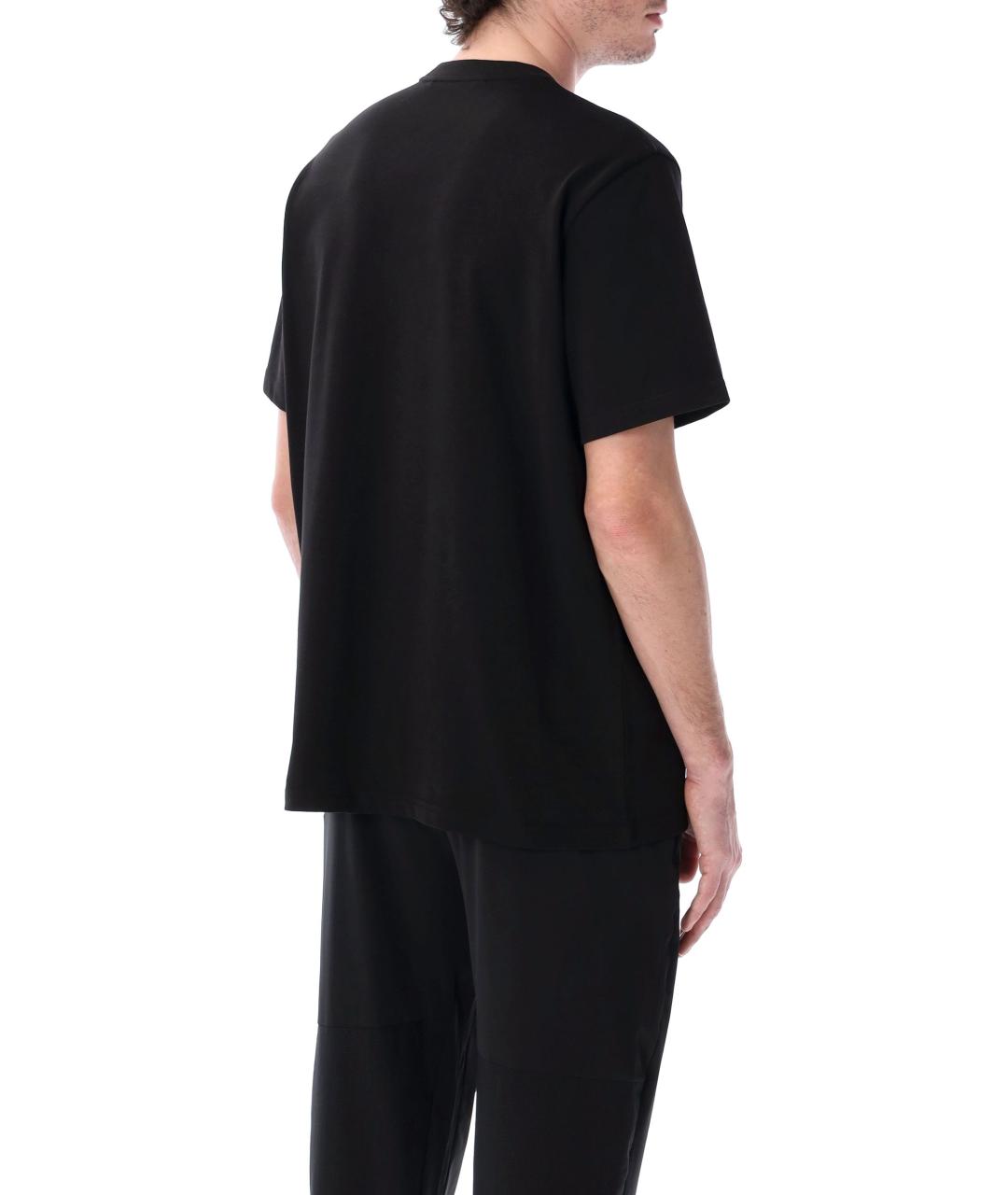 MONCLER Черная хлопковая футболка, фото 3