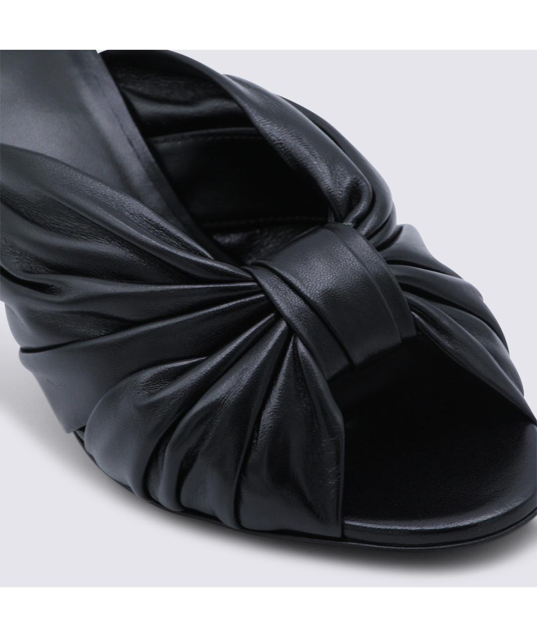 FENDI Черные кожаные мюли, фото 4