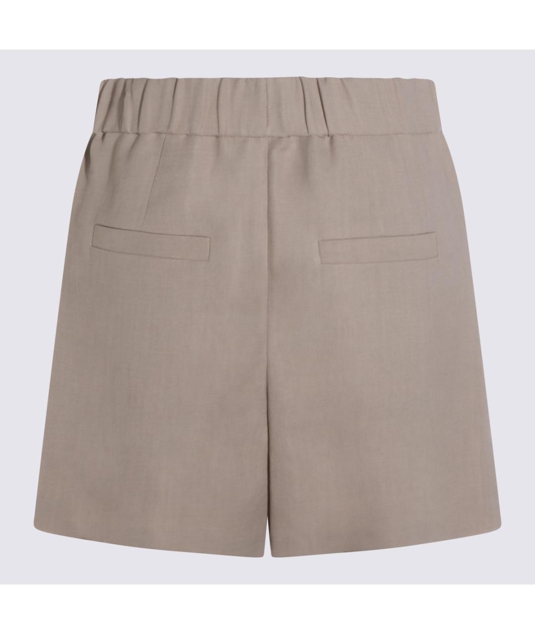BRUNELLO CUCINELLI Бежевые вискозные шорты, фото 2