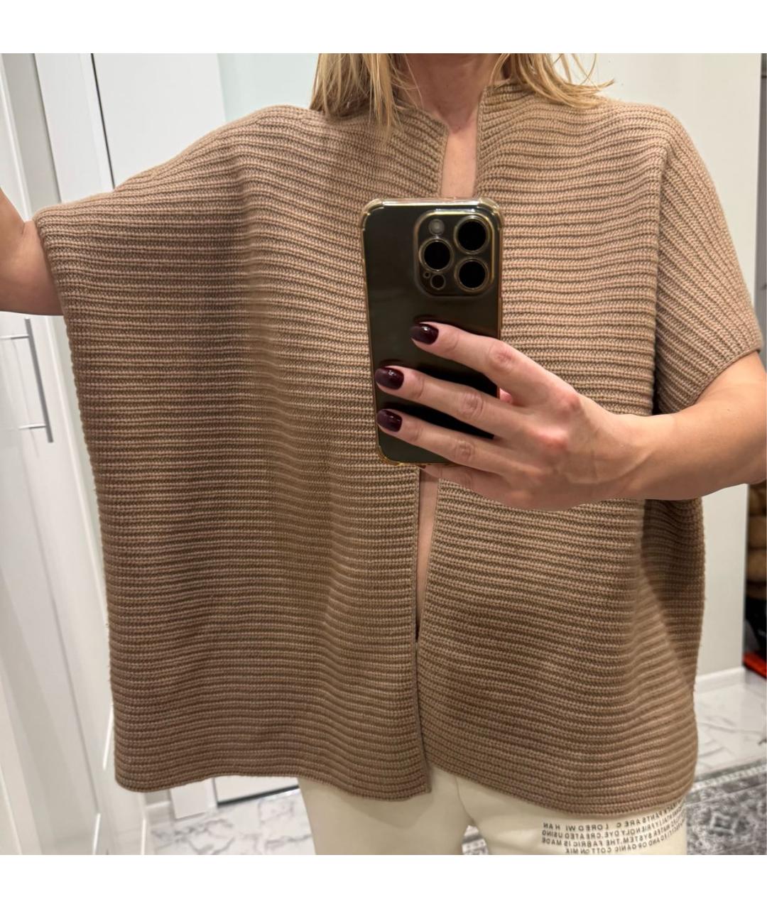 MICHAEL KORS Бежевый кашемировый кардиган, фото 4