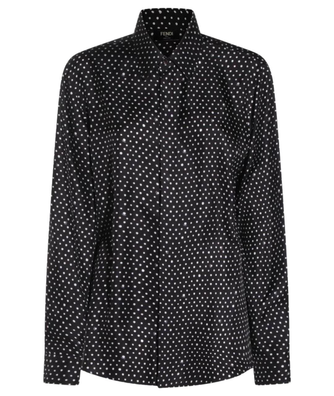 FENDI Черная шелковая кэжуал рубашка, фото 1