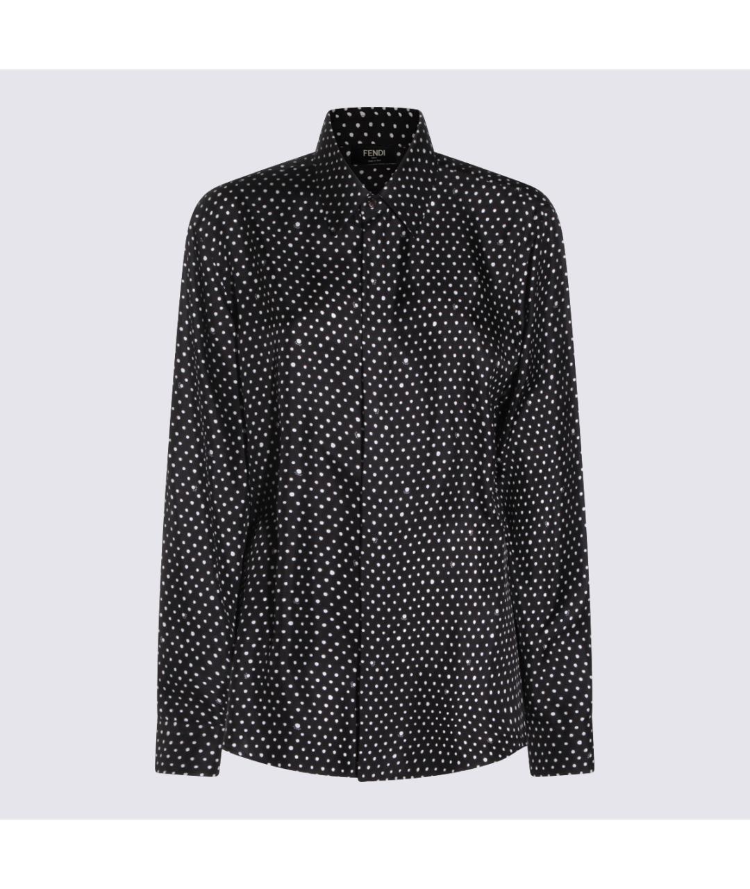 FENDI Черная шелковая кэжуал рубашка, фото 5