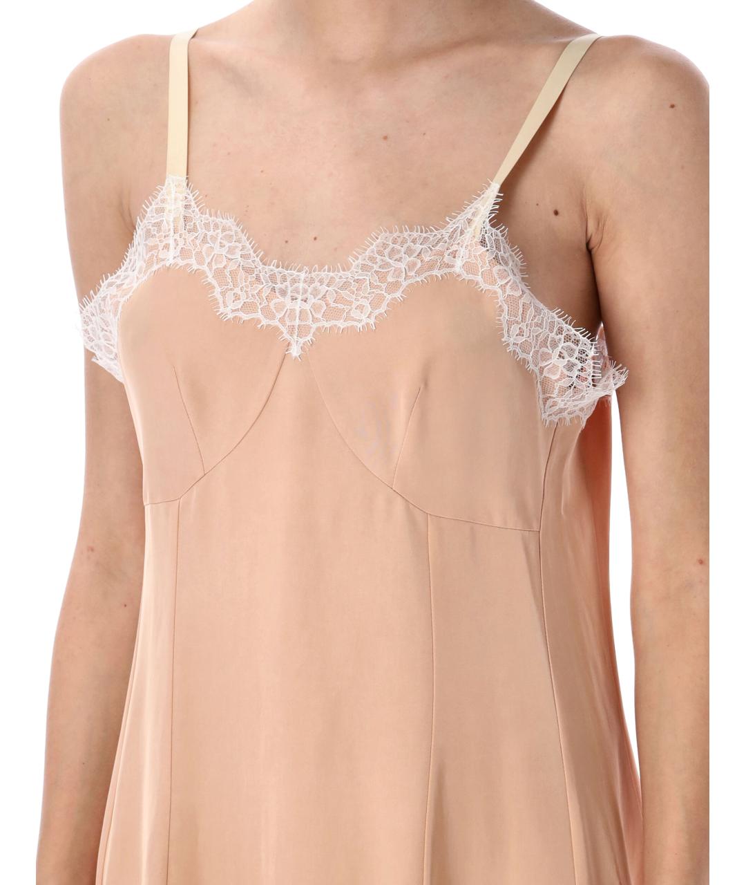 Carven Розовое вискозное платье, фото 4