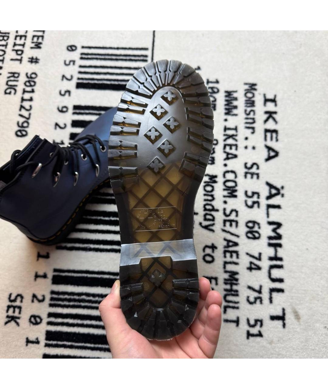 DR. MARTENS Темно-синие кожаные высокие ботинки, фото 5