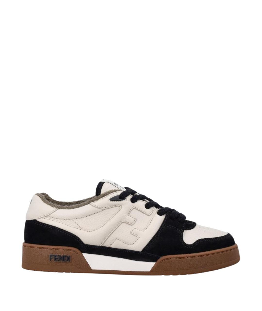FENDI Мульти кожаные низкие кроссовки / кеды, фото 1