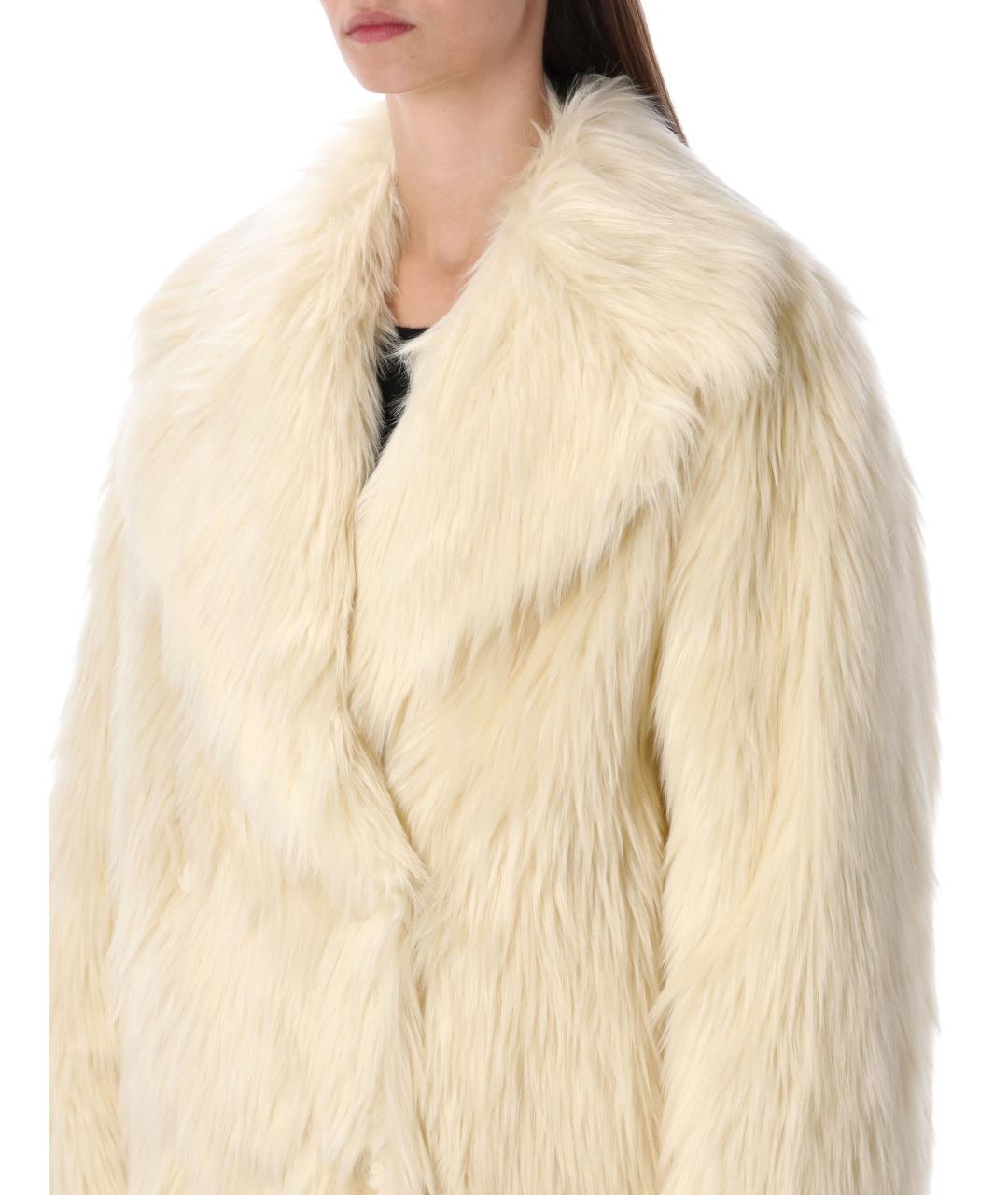 STAND STUDIO Бежевое полиэстеровое пальто, фото 4