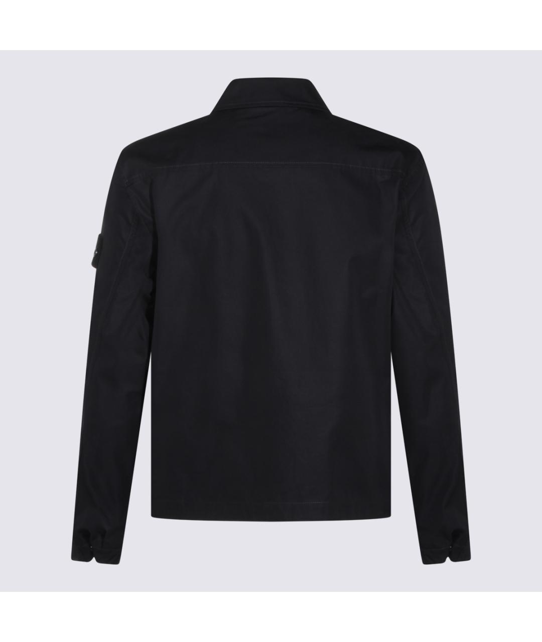 STONE ISLAND Черная хлопковая кэжуал рубашка, фото 2