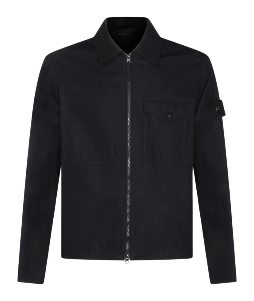 STONE ISLAND Черная хлопковая кэжуал рубашка, фото 1