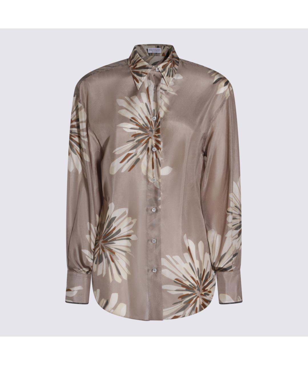 BRUNELLO CUCINELLI Мульти шелковая рубашка, фото 5