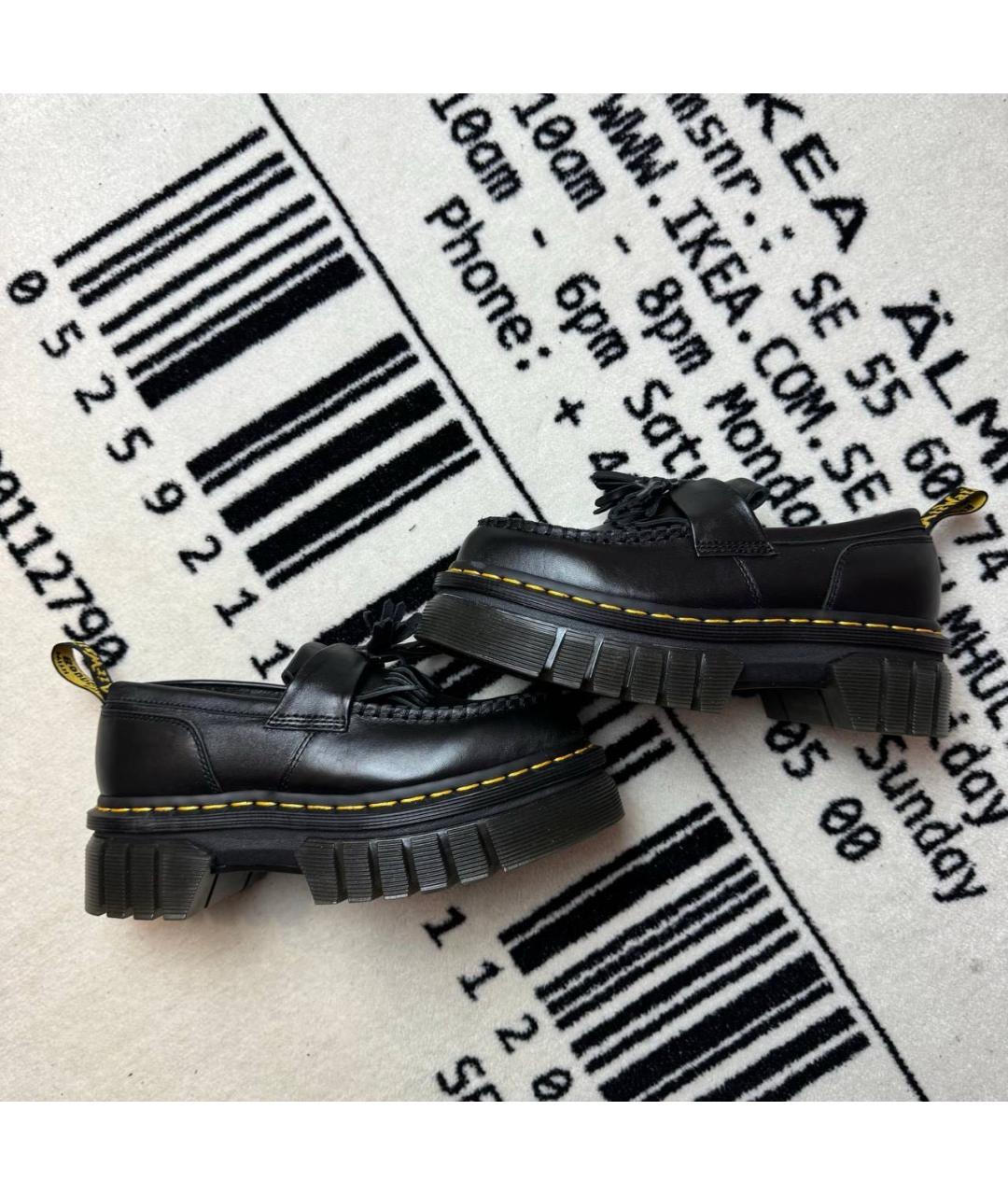 DR. MARTENS Черные кожаные лоферы, фото 6