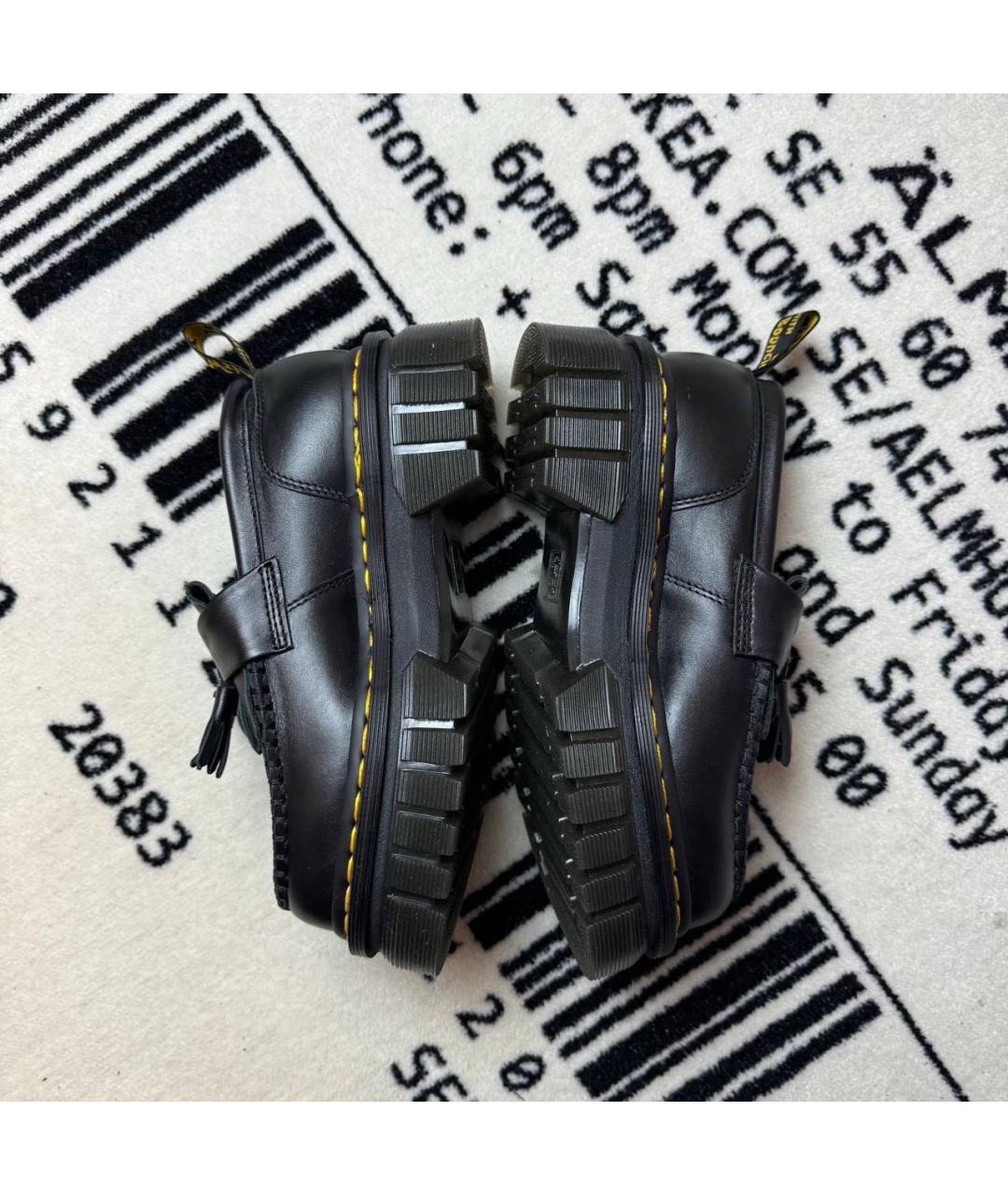 DR. MARTENS Черные кожаные лоферы, фото 3