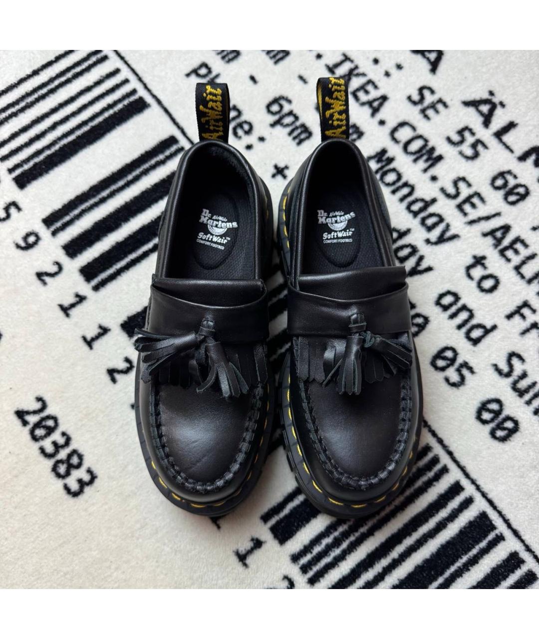 DR. MARTENS Черные кожаные лоферы, фото 2