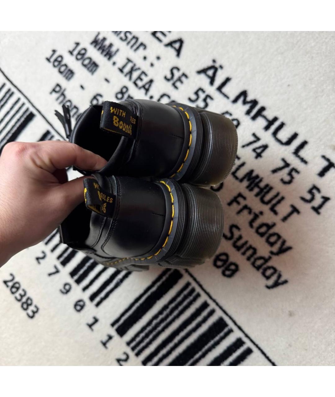 DR. MARTENS Черные кожаные лоферы, фото 4