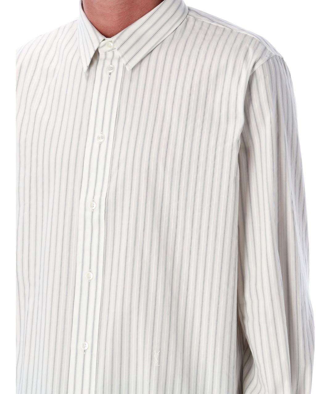 SAINT LAURENT Голубая хлопковая кэжуал рубашка, фото 4