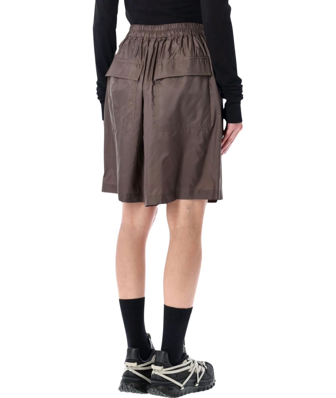 MONCLER Серые полиэстеровые шорты, фото 3