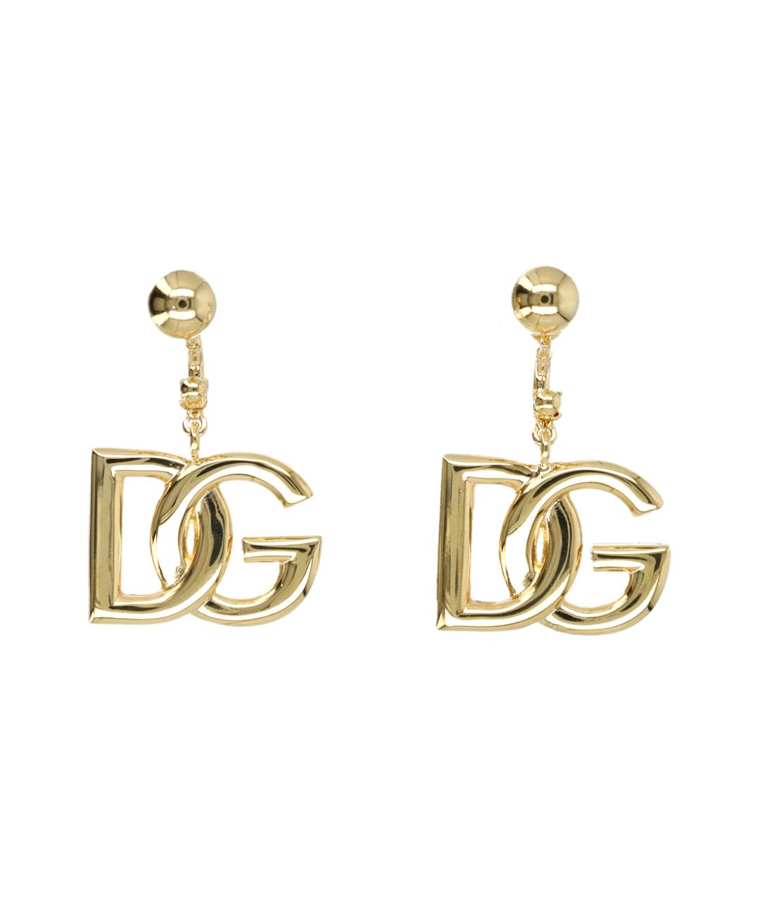 DOLCE&GABBANA Золотые металлические серьги, фото 1
