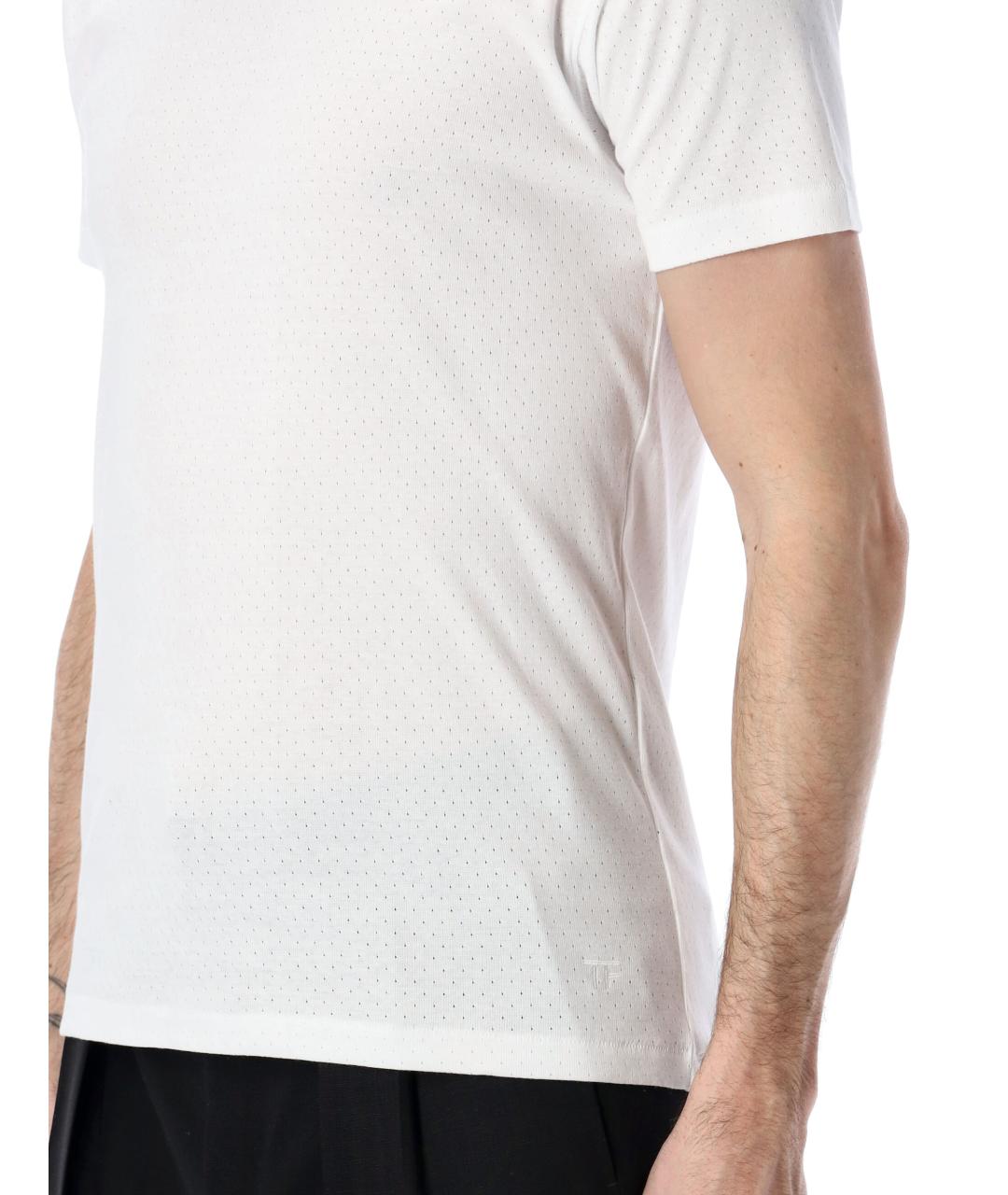 TOM FORD Белая хлопковая футболка, фото 3