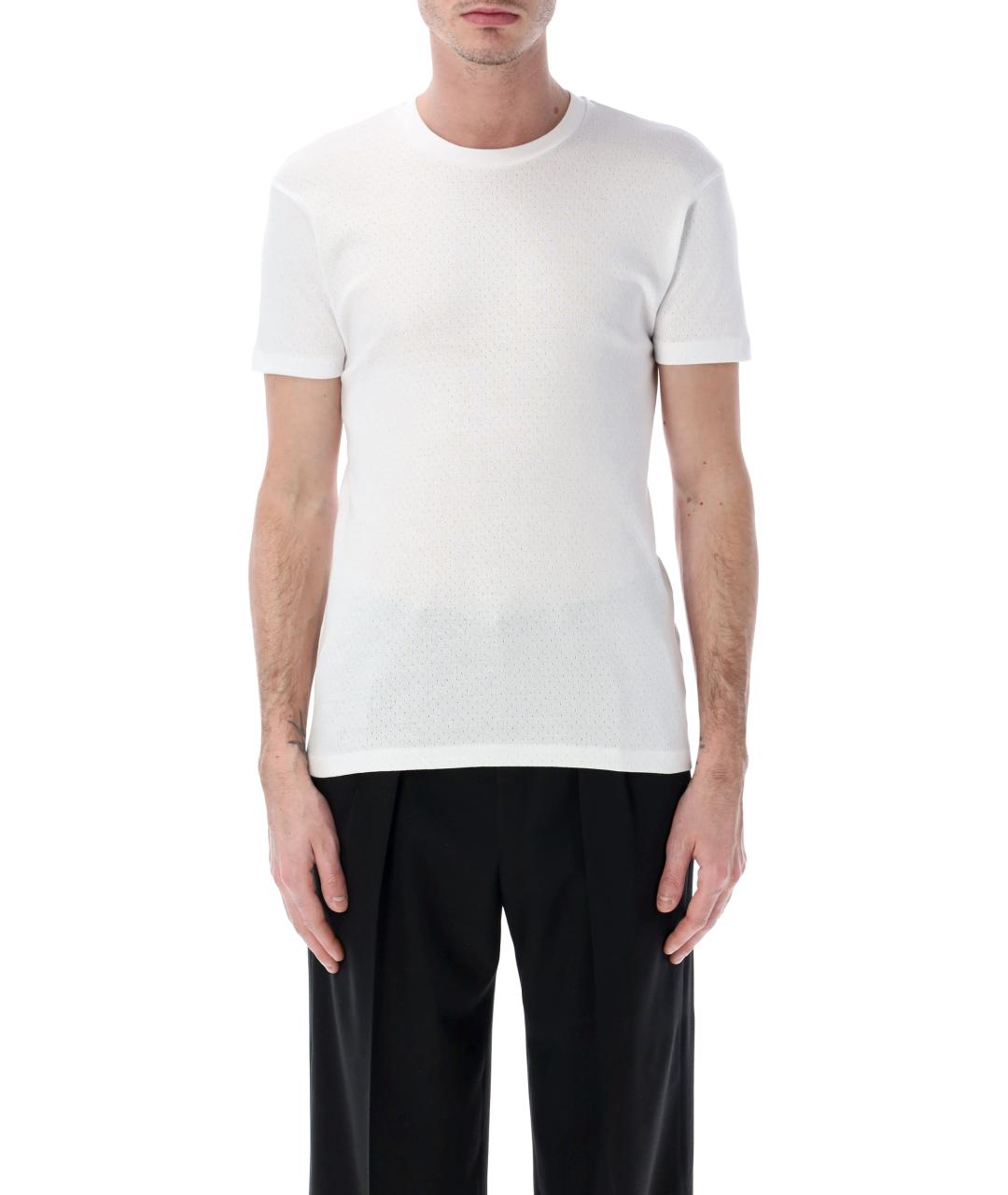 TOM FORD Белая хлопковая футболка, фото 1