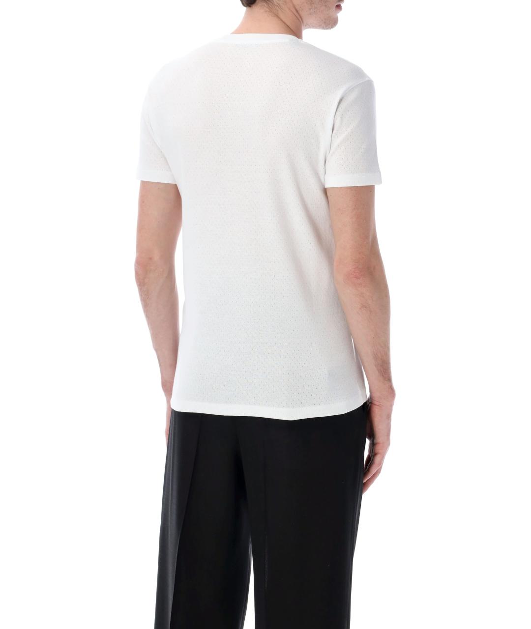 TOM FORD Белая хлопковая футболка, фото 2