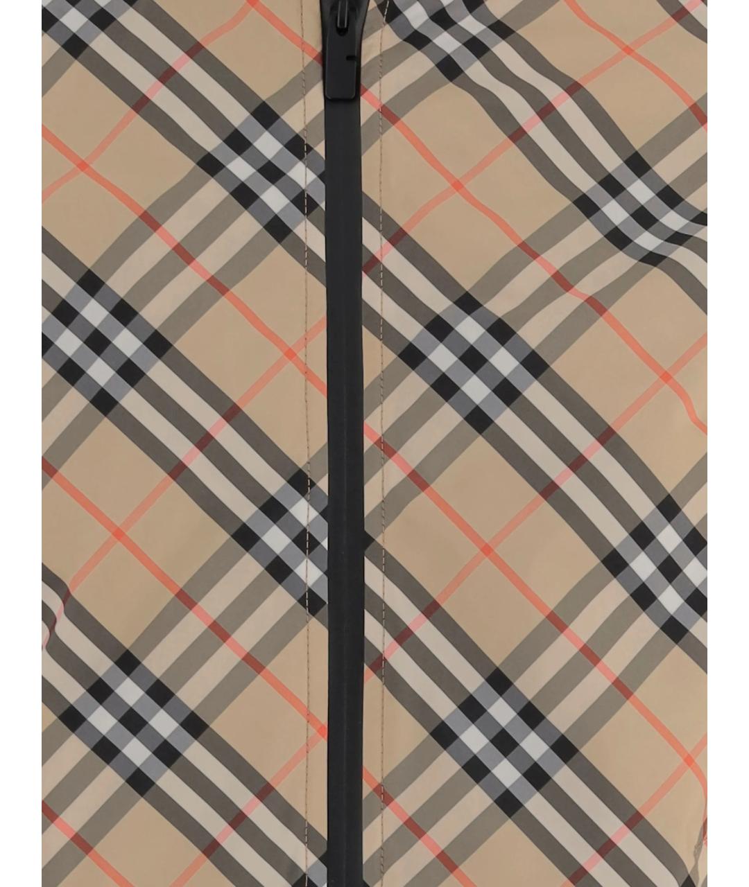 BURBERRY Бежевая полиэстеровая куртка, фото 3