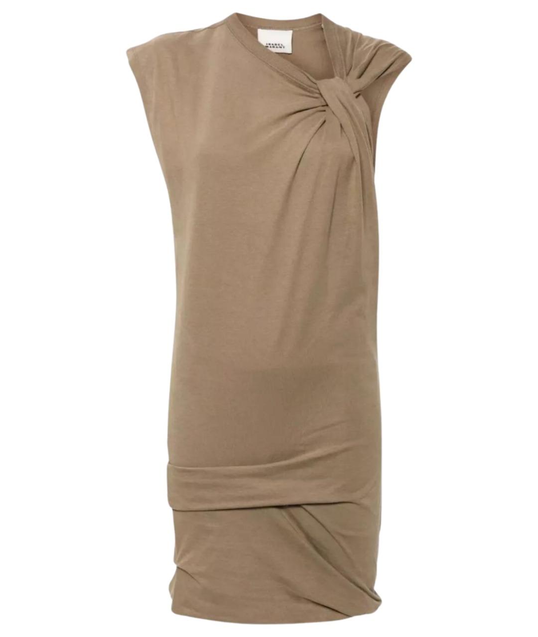 ISABEL MARANT ETOILE Коричневое хлопковое повседневное платье, фото 1