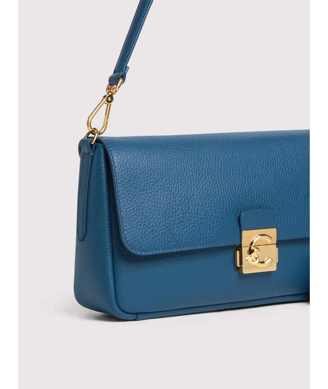 COCCINELLE Синяя кожаная сумка через плечо, фото 6