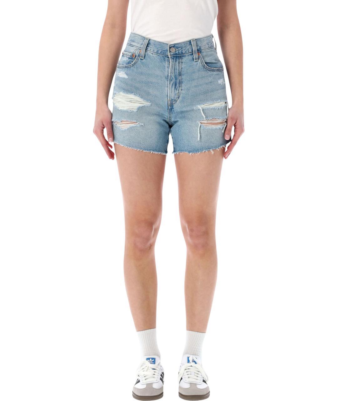 LEVI'S Голубые хлопковые шорты, фото 1