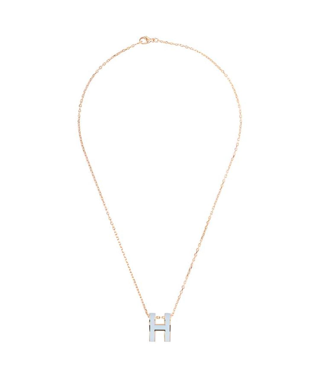 HERMES Голубая металлическая цепочка, фото 3