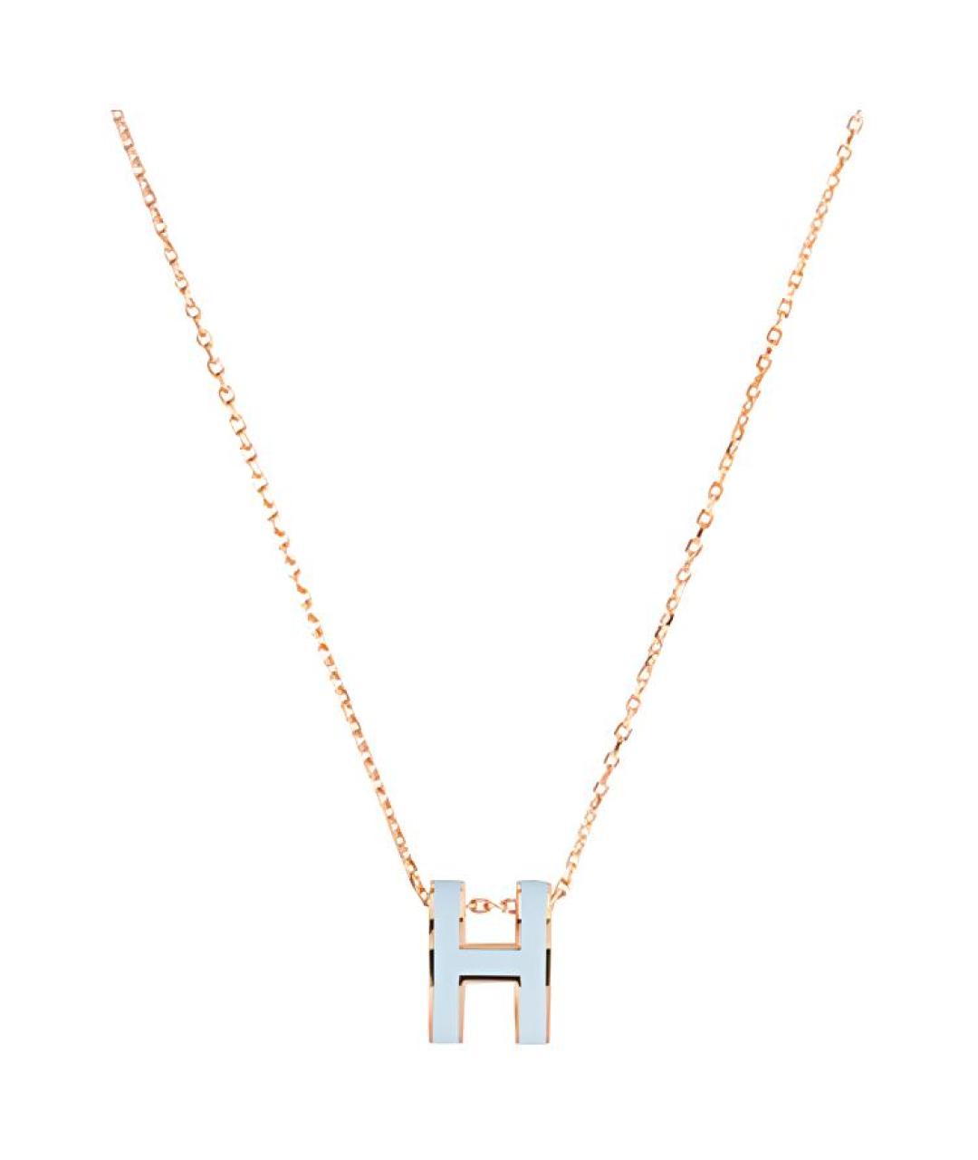 HERMES Голубая металлическая цепочка, фото 1