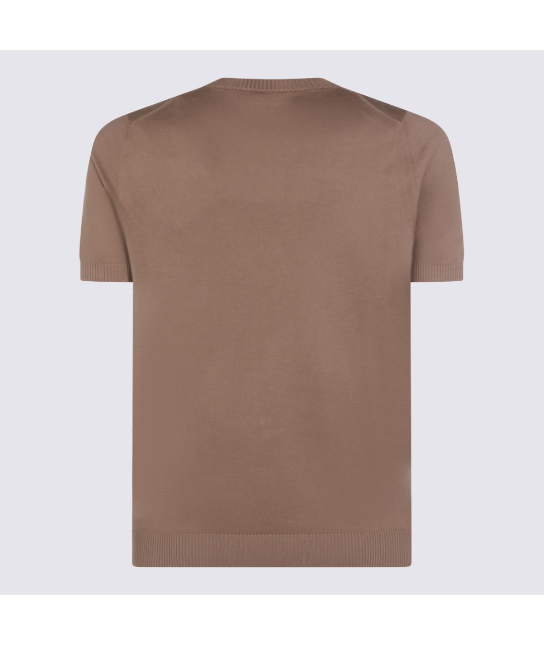 MALO Бежевая хлопковая футболка, фото 2