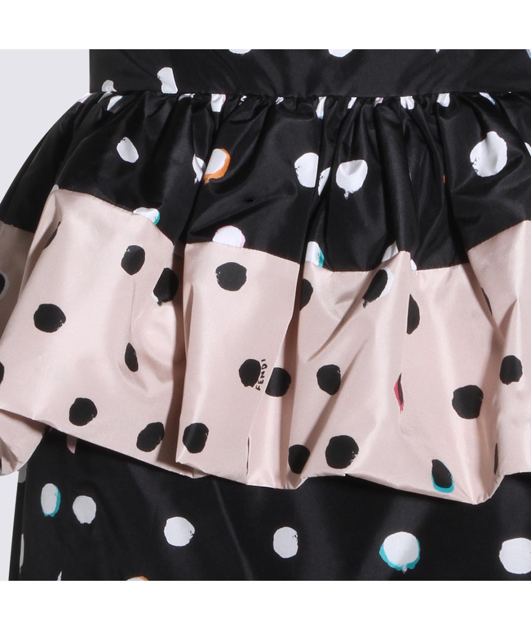 FENDI Черное шелковое коктейльное платье, фото 3