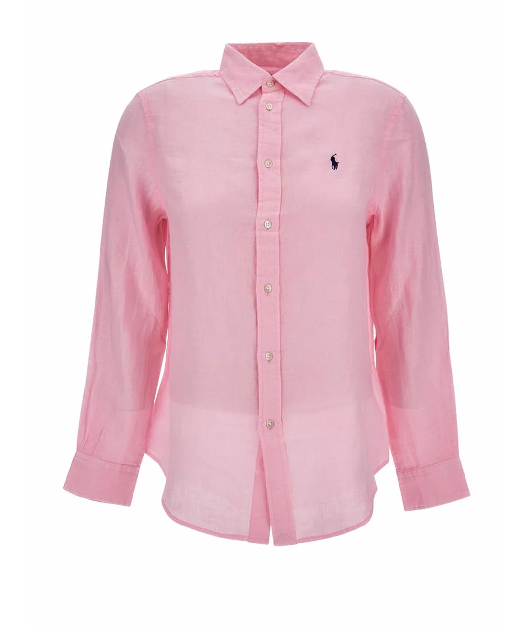 POLO RALPH LAUREN Розовая льняная рубашка, фото 1